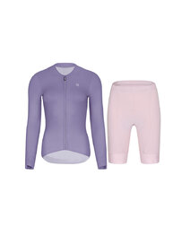 RIVANELLE Tricou și pantaloni lungi de ciclism - ELEVATE - roz/mov